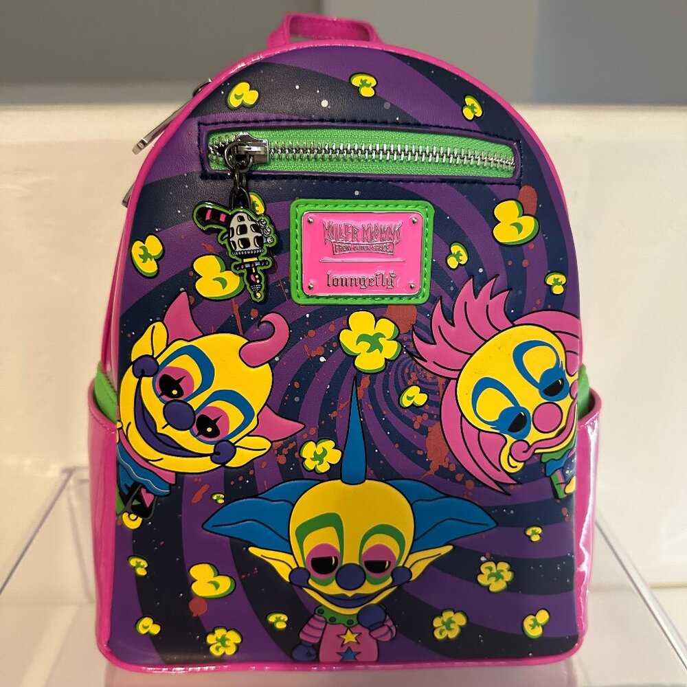 Loungefly Killer Klowns Glow-in-the-Dark Mini Backpack NWT
